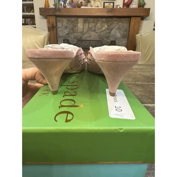 Kate Spade  New York Women's Surie Mules Parisian Pink Slides Size 6. Studded - Picture 5 of 11